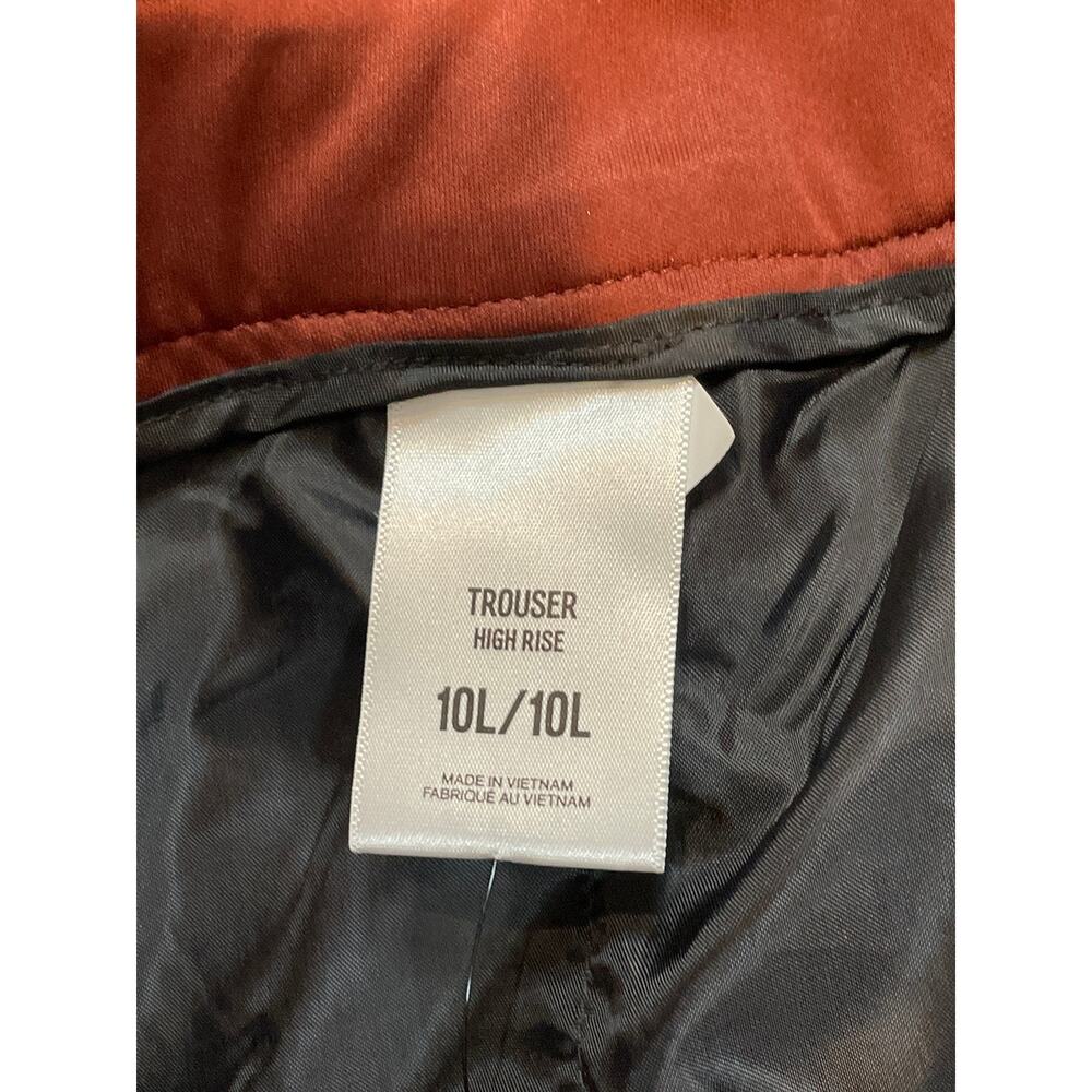 Express Womens Burgundy High Rise Trouser Pants 10 Long New With Tag - Picture 3 of 13
